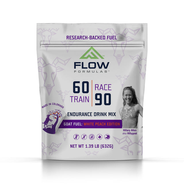 Flow Formulas endurance drink mix package on a white background