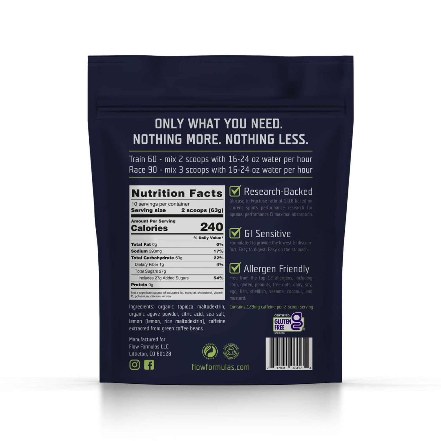 Caffeinated Endurance Drink Mix - 10 Serving