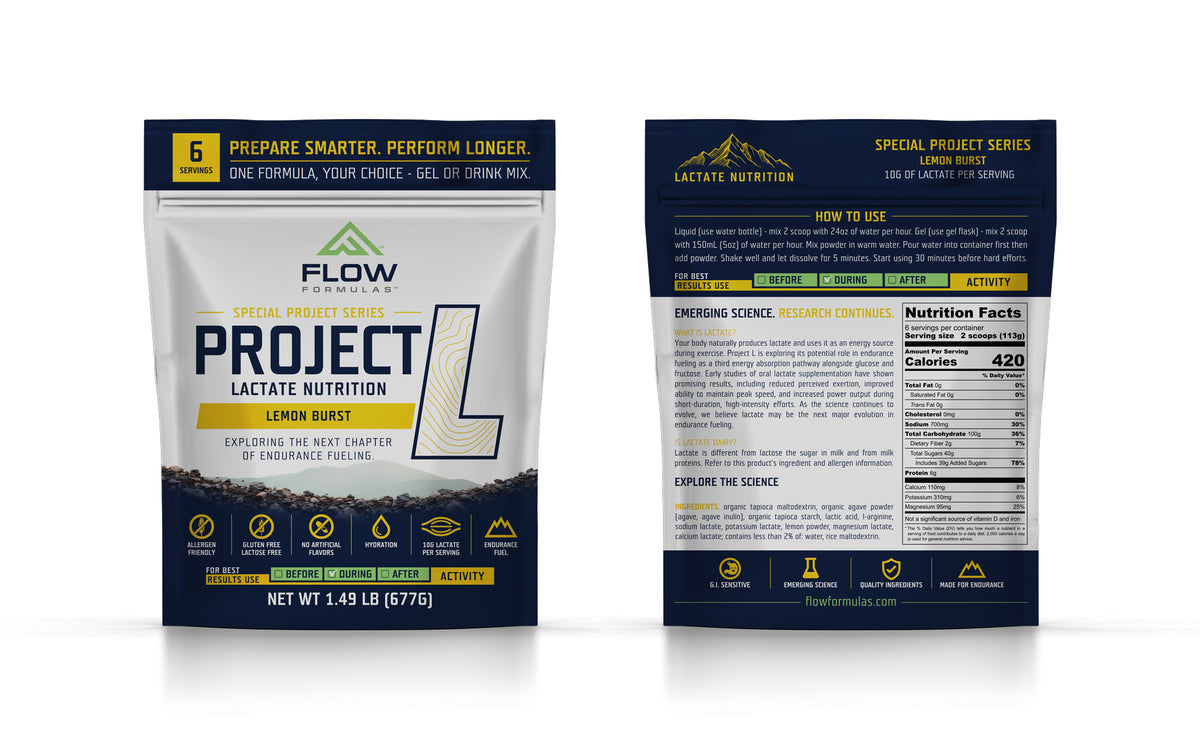 Project L pouch front and back.