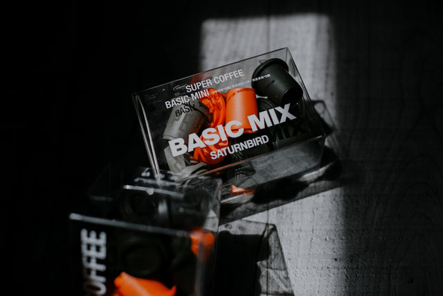 a box of basic mix sitting on top of a table