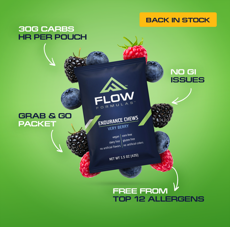 Very Berry Endurance Chews front packaging
