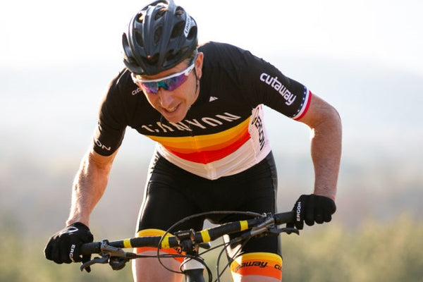 Jeremiah Bishop riding a mountain bike