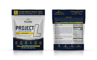 Front and back of the Project L Lemon Burst pouch.